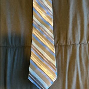 Michael Kors blue and silver Striped Tie